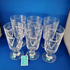 Eamon Glass 6 Mug Set IRELAND Irish Coffee Liqueur Etched Harps Shamrocks New