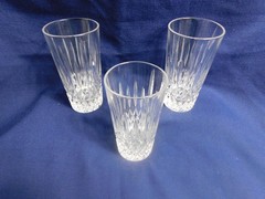 G8 – Mikasa Lead Crystal Old Dublin Highball Glasses Lot of 3