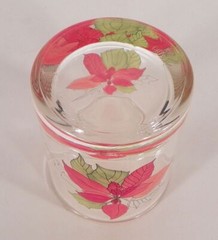 Block POINSETTIA Old Fashioned Glass Tumbler (s) LOT OF 4 Goertzen Watercolors