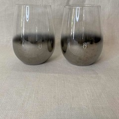 Silver Metallic Ombré Wine Glasses