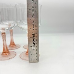 Cristal d’Arques Durand CRA35 Pink Spiked Stem Wine Goblets Set of 4