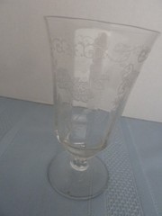 Fostoria Etched Midnight Rose Elegant 6″ Tall Footed Ice Tea Glass(s)