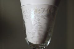 FOSTORIA NAVARRE CLEAR STEM 6016 ETCH 327 7 3/4″h Water Goblets (Set of 2)