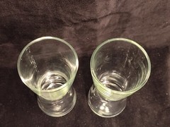 Etched Monogramed Letter L Drinking Glasses Pair