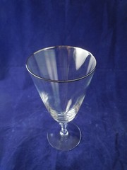4 Tiffin Franciscan Glass 13620 Platinum Water Goblets Crystal Set of 4