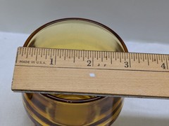 6 Anchor Hocking Glass Tumblers Georgian Honeycomb Vtg 4 1/4″ Amber 9 oz
