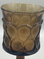 Vintage Noritake Spotlight Ice Tea Glasses 6.5″ Walnut Brown Set of 4 – Heavy!