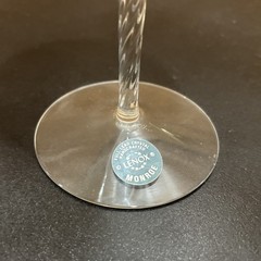 Lenox Monroe Crystal Gold Rim Wine Glass 7 5/8” Tall Twisted Stem Original Label