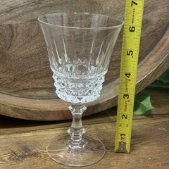 Cristal d’Arques Durand Tuileries 6″ 7 Oz Water Goblets Glasses France Crystal