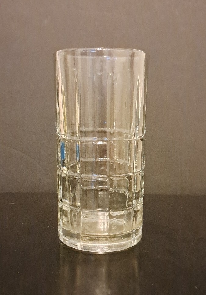 Vintage Anchor Hocking Tartan Plaid Drinking Cleat Glass Tumbler Heavy 16 oz