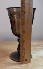 VTG Imperial Glass Old Williamsburg Brown Stem CHOICE Wine or Water EUC