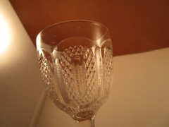Vintage EAPG Clear Glass Buckle Wine Cordial Goblet