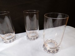 Set of 6 Imperial Clear Glass Candlewick Tumblers 5 3/8″ Tall