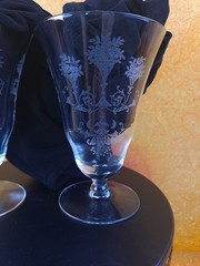 Morgantown Mayfair Clear #7711 Stem 5 3/8” Water Goblets Set Of 4