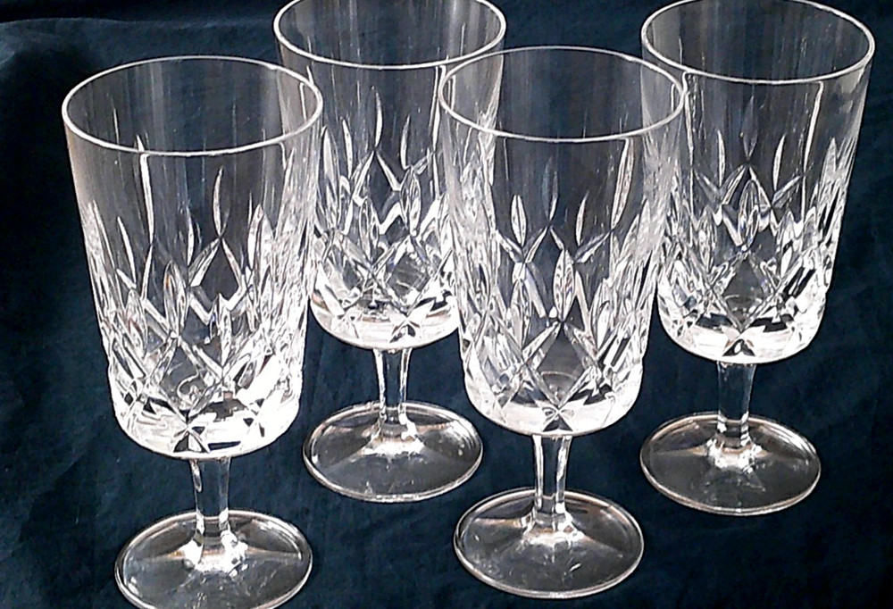 GORHAM KING EDWARD 14-OZ CRYSTAL STEMMED ICED TEA GLASSES – SET OF 4