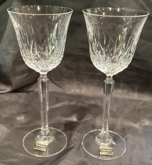 2 NEW MIKASA COVENTRY FLARED TULIP RIM WINE GOBLETS 8”T W LABELS Unused Mult