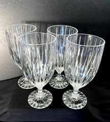 Mikasa Park Lane Lead Crystal Wine or Iced Beverage Glasses ~ 6 3/8 x 3″