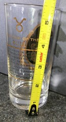 Anchor Hocking Taurus Zodiac Glass MCM Gold Gild Tom Collins Barware