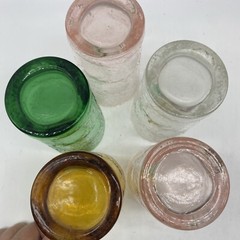 Vintage Bark Textured Dimpled Glasses Tumblers Mid Century