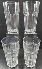 (4) Libbey Gibraltar Clear Iced Tea Glasses Set 22 Oz Tall Drinking Tumblers Lot