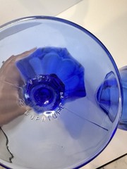 Vintage Libbey Gibraltar Duratuff Cobalt Blue 2 Iced Tea Water Glasses Goblets