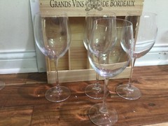 set 5 Large 10.5» Oversized Crystal Stemmed Wine Glasses 29 oz Pottery Barn