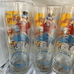 Jim Beam Drinking Glass Horse Racing Stakes Spiral 1988 Festival Lot Of 4 Box21