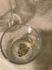 Vintage Libbey TIGER Pitcher And 2 – 8 oz. Juice Milk Glasses 3 3/4” S