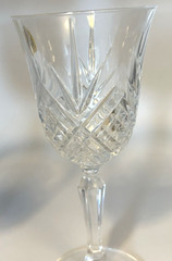Set of 2 Crystal D’Arques 24 Lead Crystal Wine Glasses/ Water Goblets France