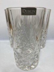 3 Vintage GodingerShannon Dublin CrystalDrinking HighballGlasses 12fl Oz