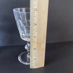 ATLANTIS Cut Crystal 3 Cordial Stem 2 Wine Glasses Hand Blown Portugal Set of 5