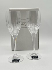 Mikasa ARTIC LIGHTS Crystal Wine Goblet Set of 2 Boxed