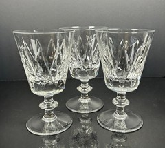 Val St. Lambert STATE OXFORD Crystal Water Goblet (s) LOT OF 3 Vintage Signed