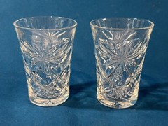 Anchor Hocking Prescut Glasses Starburst Flared Glasses 8 Oz Set Of 2
