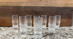 (8) Vintage Iittala Niva Cordial/Shot Glasses 3″ H Icicle Motif