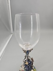 KIRKS FOLLY MERLIN WIZARD MAGIC GOBLET GLASS JEWELED STONES RARE 8″