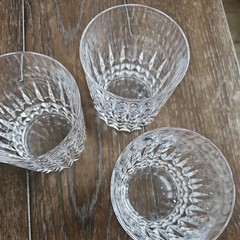 3 Old Fashioned Lowball Whiskey Glasses Cristal d’Arque Tuilleries Villandry