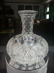 Carafe decanter American Brilliant Period Cut Glass Crystal Hawkes «Brunswick»