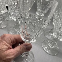 Set of 8 Cristal D’Arques Durand Pompadour Wine Glasses 7 1/4 “ Tall