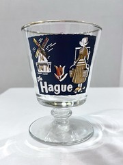Lot of 7 Vtg Libbey International Cities of The World Footed Cocktail Glasses