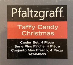 4 Pfaltzgraff Taffy Candy Snowflake Cooler Glasses 2006 247-840-00