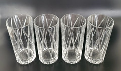 ORREFORS CITY CRYSTAL HIGHBALL TUMBLER GLASSES 12 0Z