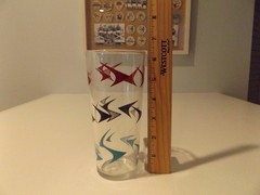 VINTAGE MCM 1960s ATOMIC EAMESs ERA 1950s 60s BOOMERANG TALL COCKTAIL GLASS EXC
