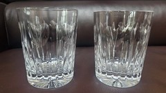 Waterford Crystal Millennium Series LOVE Double Old Fashioned Tambler. Set of 2