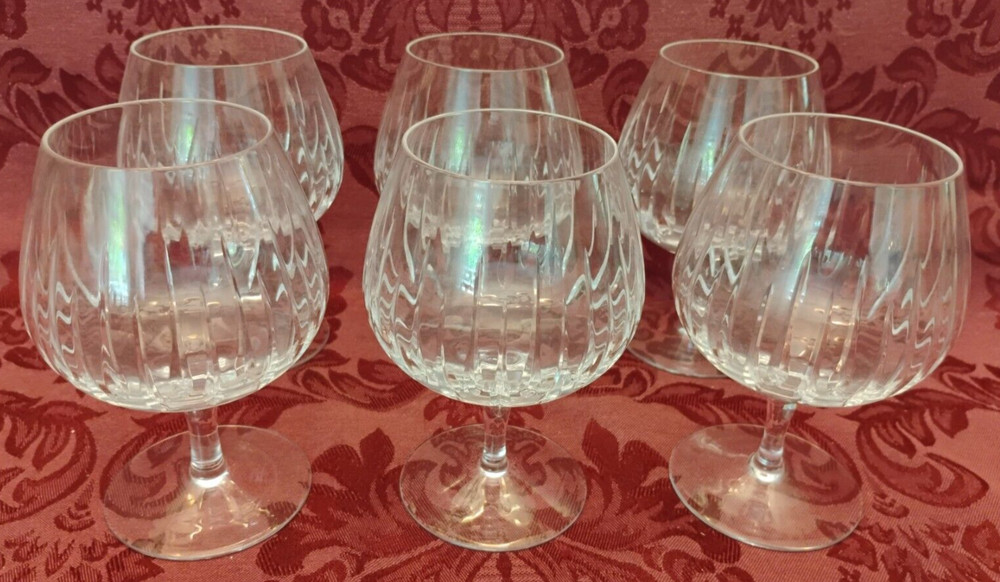 Rogaska Soho Crystal 5-1/2″ Brandy Glasses – Set of 6 – Excellent!