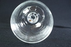 4 CASCADE Pattern Wine Glasses 5 7/8″ Etched Floral Wreathes By Import Assoc