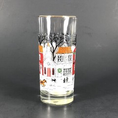 2ct NEW Libbey Winter Village Christmas Street Scene Tumblers Glasses 6 1/4″