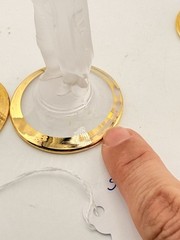 Vintage Bayel Crystal France Napoleon Glasses 24K GOLD Lot Of 4 (lot 1 Sherry)