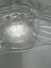 Vintage Lalique France Crystal Tete de Lion Face Ashtray