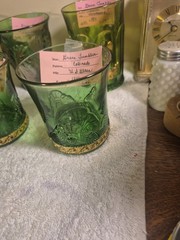 Antique 10 US Glass Assorted Green Glass Colorado, Oriental poppy, Inverted…